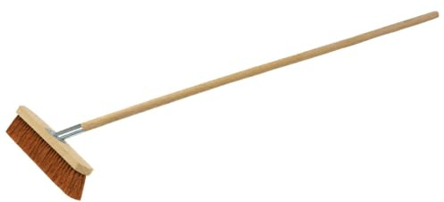 KS Tools 146.2081 Besen gerade aus Kokosfaser, 290 mm, Holzgriff