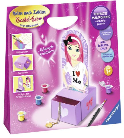 Ravensburger 29053 - Schmuckkästchen, Malen nach Zahlen Bastel-Set