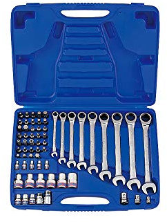 KING TONY 91162MR Coffret de Clés Mixtes à Cliquet Métriques avec Jeux de Douilles Torx®, Set de 62