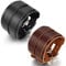 JewelryWe Schmuck 2 Herren Lederarmbänder, Punk Rock Stil Breit Leder Armreif, Kunstleder, Schwarz Braun, mit Geschenk Tüte