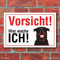 Vorsicht Hier wache ich, Rottweiler, Hund, Schild, Hinweis, 3 mm Alu-Verbund Motiv 1 300 x 200 mm