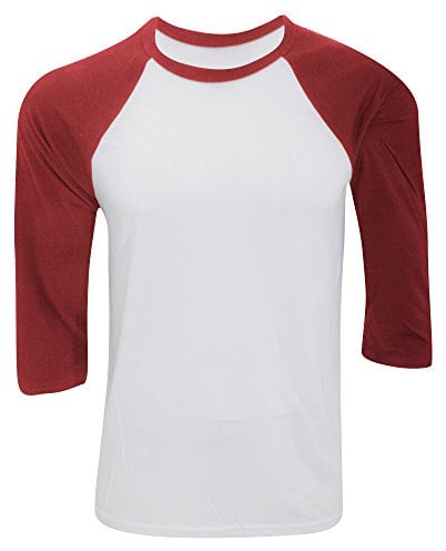 Canvas Mens 3/4 Sleeve Baseball T-Shirt (M) (White/True Royal)