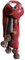 PB-SOAR Damen Strickschal Warmer Schal Halstuch mit bunten Punkten und abnehmbaren Bommeln 180 x 38cm (Weinrot)