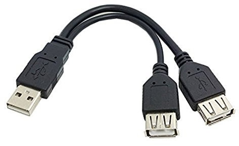 Smartera® 20CM USB 2.0 Una spina maschio di 2 Dual USB Un cavo di prolunga adattatore femmina Jack sdoppiatore Hub
