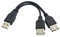 Smartera® 20CM USB 2.0 Una spina maschio di 2 Dual USB Un cavo di prolunga adattatore femmina Jack sdoppiatore Hub