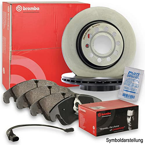 ORIGINAL BREMBO Ø288mm BREMSSCHEIBEN BELÜFTET COATED DISC + BREMBO BREMSBELÄGE BREMSBELAGSATZ KLÖTZE VORNE BREMSEN SET VORDERACHSE