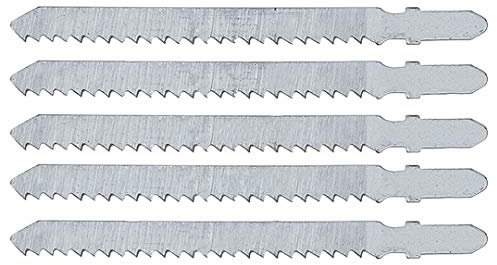VERTO Stichsägeblätter, T-Griff, 5 Stück, Sägeblätter für Schweifsäge - 6TPI - Länge 100 mm, Dicke von 6-60 mm