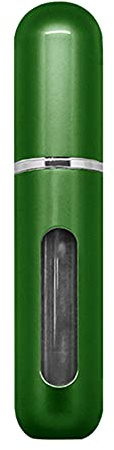 Refillable Perfume Atomizer Bottle Travel Scent Pump Portable Spray Mini Case (Green)