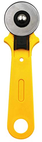45mm Rollschneider mit 1 Klingen Rollmesser Ersatzklingen Roller Cutter Rad Messer Handwerk Cutter DIY Kunsthandwerk Nähen Werkzeug für Abstepp-, Stoff-, Leder-, Näharbeiten & mehr