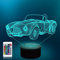 Auto 3D Nachtlicht, Sport Rennwagen Illusion Lampe mit Fernbedienung 16 Farben ändern, Urlaub Weihnachten Geburtstagsgeschenke für Kinder Teen Geschenke Spielzeug Home Schlafzimmer neben Bar Dekor