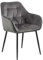 AC Design Furniture Bentley Carver Esszimmerstühle 2er Set, H: 83 x B: 58 x T: 55 cm, Dunkelgrau/Schwarz, Samt/Metall, 2 Stk