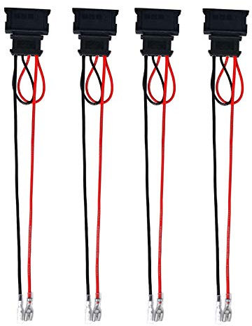 4 Pack Speaker Wire Harness Adapter Replacement for Volkswagen Speaker Harness VW Jetta GLI GTI Beetle Golf Passat Polo Car Speaker Connector Harness Adapter