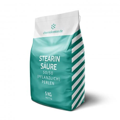 Stearinsäure | zur Kerzenherstellung | Lebensmittelzusatzstoff E 570 | Premium-Qualität (5 kg)