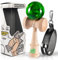 Asoland Kendama – Japanisches Holzspielzeug Traditionelles Geschicklichkeitsspiel für Kinder & Erwachsene Trainiert Reflexe Geschick Komplettset Anfänger Fortgeschrittene (Grün marmoriert)
