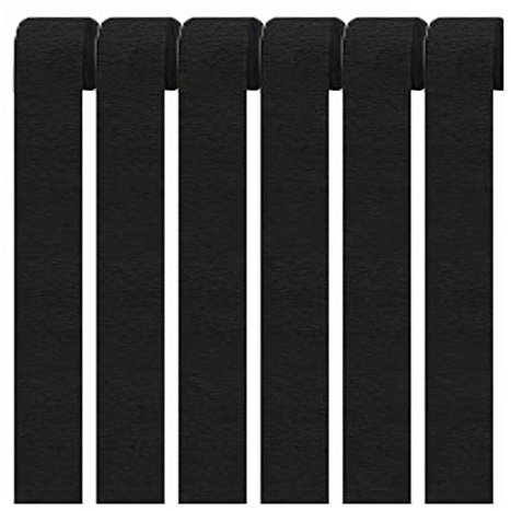 Vsosfiza 6er Set Krepppapier Schwarz kreppbänder Party Dekoration(4.5 cm x 25 m)