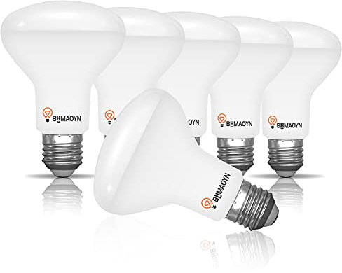 BHMAOYN LED-Reflektor R80 E27 12W Warmweiß 3000K,1100LM mit 110° Abstrahlwinkel,Ersatz Halogenstrahler E27 100W,AC 230V,R80 LED Reflektorlampen für Deckenstrahler,Nicht Dimmbar,6er-Set