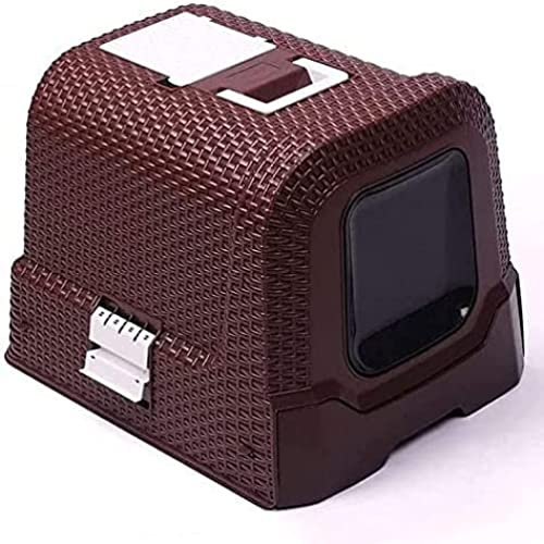 Vollständig geschlossene Katzentoilette mit Schaufel für Katzentoilette, leicht zu reinigen, Keine kostenlose Rattan-Katzentoilette, geeignet für alle Katzen