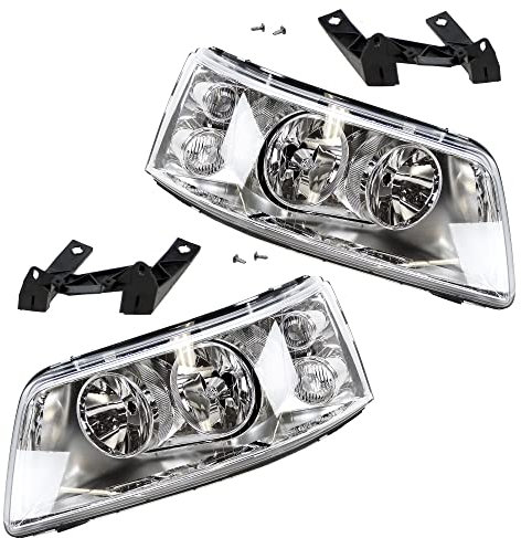 ATEC Germany 2x Hauptscheinwerfer vorne links + rechts H1 / H7 Frontscheinwerfer mit Stellmotor für Leuchtweiteregulierung, Kompatibel mit VW MULTIVAN T5, TRANSPORTER T5