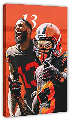 TSALF Wanddeko Poster Kein Rahmen Odell Beckham Jr Poster Portrait Art 3 Wandkunst Gemälde für Wohnzimmer Schlafzimmer 60x90cm
