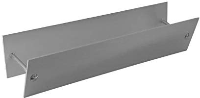 Sondermodell Briefeinwurf-Abdeckung-Falls der Einwurf nicht mehr benutzt werden soll-Alu.-Edelstahloptik-Lochabdeckung 250-400 mm-Briefschlitz-Briefklappe (Platten 280 x 80 mm = Lochabstand 250 mm)