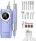Professional Electric Nail Drill Machine, Portable Nail Drill for Acrylic Gel Nails, Rechargeable 45000 RPM Manicure Pedicure Set with 12 Drill Bits for Home Nail Salon, AUROHOPE, Purple