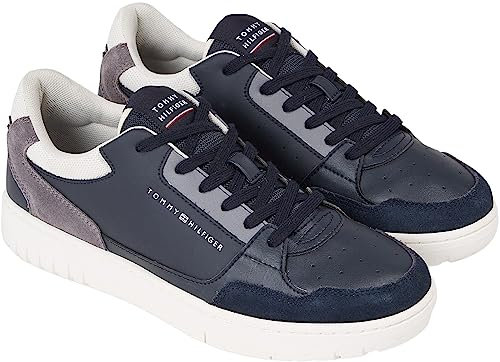 Tommy Hilfiger Herren Cupsole Sneaker Basket Core Schuhe, Blau (Desert Sky), 44