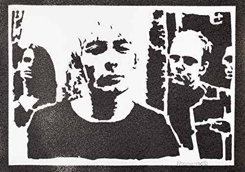 moreno-mata Echtes Handgemachtes Graffiti Radioh... Musik Aesthetic Poster & Kunstdrucke Bilder Plakat Handmade Deko Wandbilder Wohnzimmer Wanddeko Geschenke für Männer und Frauen