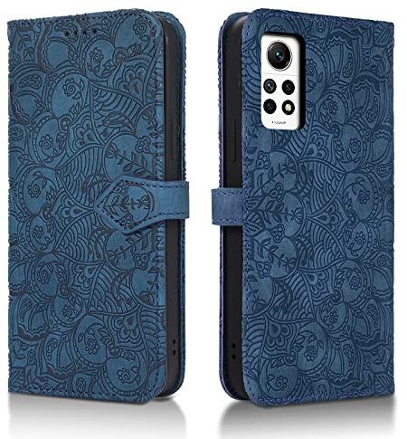 Succtopy Funda para Xiaomi Redmi Note 12 Pro 4G,PU Cuero Flip Carcasa Fundas Móvil de Tapa Libro con Cierre Magnético Redmi Note 12 Pro 4G, Flip Wallet Cover Case con Redmi Note 12 Pro 4G,Azul