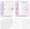 Roseyan Mini Ringbuchordner 3 Loch Binder Notizbuch Transparent Ring-Mappe Soft PVC Notizbuch 80 Blatt Papier pro Tragbar Binder Abdeckung und 3 Taschen für Journal Memo Meeting 10 * 8.7cm (2)