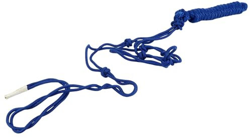 Pssopp Knotenhalfter, Sicheres Tragbares Weben, Mehrere Knoten, Sicheres, aus Polyester Gewebtes Pferdehalfter für Arbeiten Im Freien, Bodenarbeit, Ladetraining (Blue)