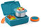 Omie Box UP - Lonchera bento para niños, lonchera aislada, termo a prueba de fugas, bolsa de hielo más fresca, 2 compartimentos (verde azulado)