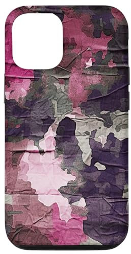 Custodia per iPhone 13 Vecchia Scuola Rosa Militare Camo Usato Organico Realistico Usato