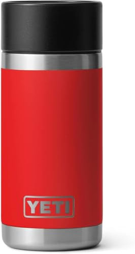 YETI Rambler Hotshot - Botella de acero inoxidable aislada al vacío con tapa Hotshot, color rojo rescate, 354.2 g (354 ml)