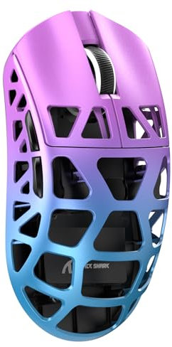 ATTACK SHARK R3 in Lega di Magnesio, Mouse Wireless 8K Superlight 46g, Sensore di Gioco PixArt PAW3395, BT/2.4G/Wired, DPI Regolabile 26000, per Ufficio