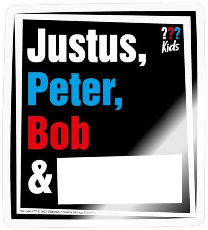 Spreadshirt Die Drei Fragezeichen Kids & Ich Personalisierbar Sticker, max. 10x10 cm, 10 x 10 cm, Transparent glänzend