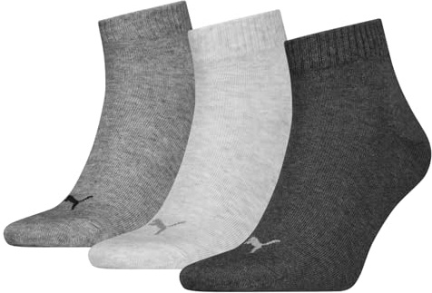 PUMA Sports Ankle Trainer Socks Unisex Quarters (3 Pair Packs) Everyday Comfort