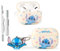 Folaxshoo Kompatibel mit AirPods Pro 2nd/1st Generation Cute Cartoon Funny Case Cover mit Reiniger Kit (Weißer Stich)