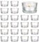 MATANA - Tea Light Candle Holders Elegant Clear Glass, 5 x 3 cm for Home Decoration, Restaurant, Celebrations Engagement, Wedding, Anniversary, Garden Party - 2 Holder (96 Pack)