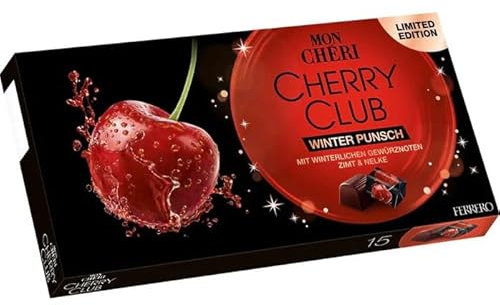 Mon Cheri Winterpunsch 2024 Edition 157g Mon Cheri Schokolade mit winterlichen Punsch Geschmack Neue Sorte Süßigkeiten für Weihnachten & Adventszeit