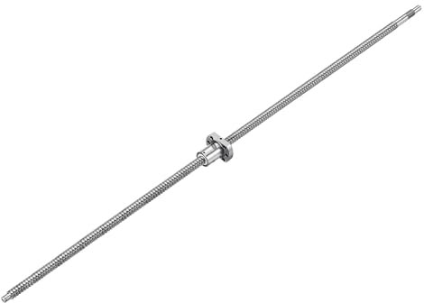 sourcing map BallScrew SFU1204 (Dia 12mm, Lead 4mm, Length 800mm) with Ball Screw Nut Anti Backlash Ball Screw Kit Standard End Machining for BK/BF12 CNC Machine Parts