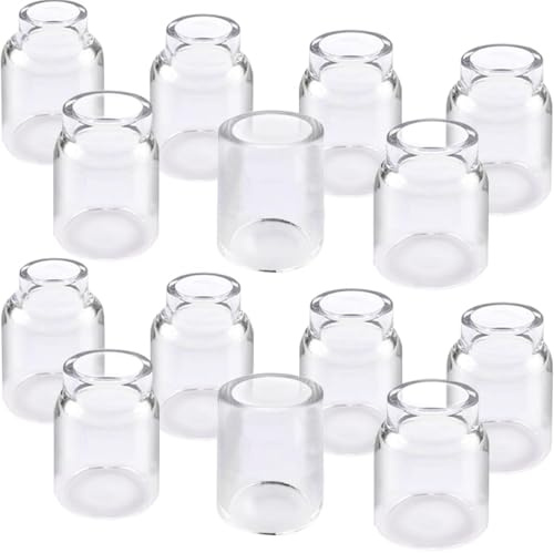 EATBALE 14 Stück 4#-12# Glasbecher für Wig Schweißzubehör WP-9/17 / 18/20 / 25/26 Schweißbrenner für Wig Schweißbecher Schweißpistole Düse Gas Saver Glasbecher Argon Lichtbogenschweißen