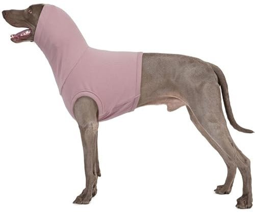 PUMYPOREITY Dog Ear Hematoma Wrap, Body Suit Hoodie Medical Shirt Neck Cover Surgery Suit Anxiety Hood (Purple, 2XL)