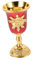ASZHQUXIUAS Vintage Chalice Goblet, Sacrifice Cup,High-end Wine Glasses Red Wine Goblet Chalice Cup Witchcraft Cup Wine Container Cup Embossed Goblet Multi-Function(Red,6.80X4.00X4.00CM)