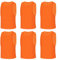 AUYAO Fussballtraining Leibchen Fubball Kinder 6Set Mesh Trimmage Trainingsleibchen Fußball Trainingsweste Sport Markierungshemd Damen Westen für Fussball Volleyball Basketball Teamtraining M (Orange)