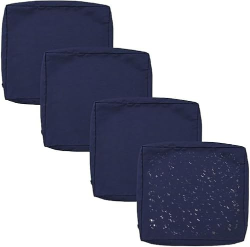 Impermeabili Fodere per Seduta del Divano con Cerniera 50x50 60x60 per Interni Ed Esterni, Patio, Mobili in Rattan Cuscini per Divano Esterno Giardino Sofa Cover Rimovibili(Color 6,65x65x10cm(4pcs))