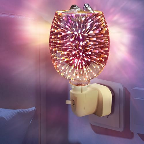 Elektrische Duftlampe Für Wachs, Duftlampe Elektrisch, Aromalampe Für Duftwachs, Nachtlicht Für Steckdose Für Home Office Schlafzimmer Geschenke（Tupfen）