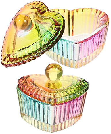 SMASOLO 2pcs Crystal Glass Nail Art Cups with Lid Refillable Dip Powder Tray for Manicure Compact Multi-function Nail Accessory for Professional Technicians and Personal Use