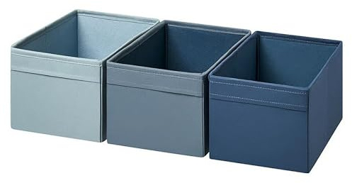 Generisch DRÖNA Behälter 3er-Set, blau, 18x25x15 (IKE 105.812.39)