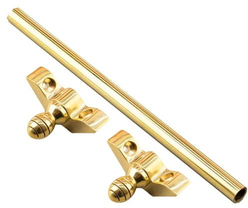 FAXJRU Tige pour Tapis Escalier en Laiton, Découpables Barre de Fixation de Tapis, Tiges de Marches, Clips d'escalier Décoratifs Intérieur Extérieur(3pcs,28in(71cm))