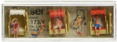 Preiser 10427 Recreation & Sports 3 Beach Huts w/Figures HO Model Figure